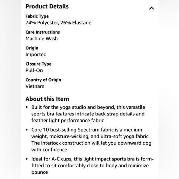 ✨Core 10 Spectrum Studio Strappy Back Light Support Yoga Sports Bra✨ NWT - Picture 16 of 16